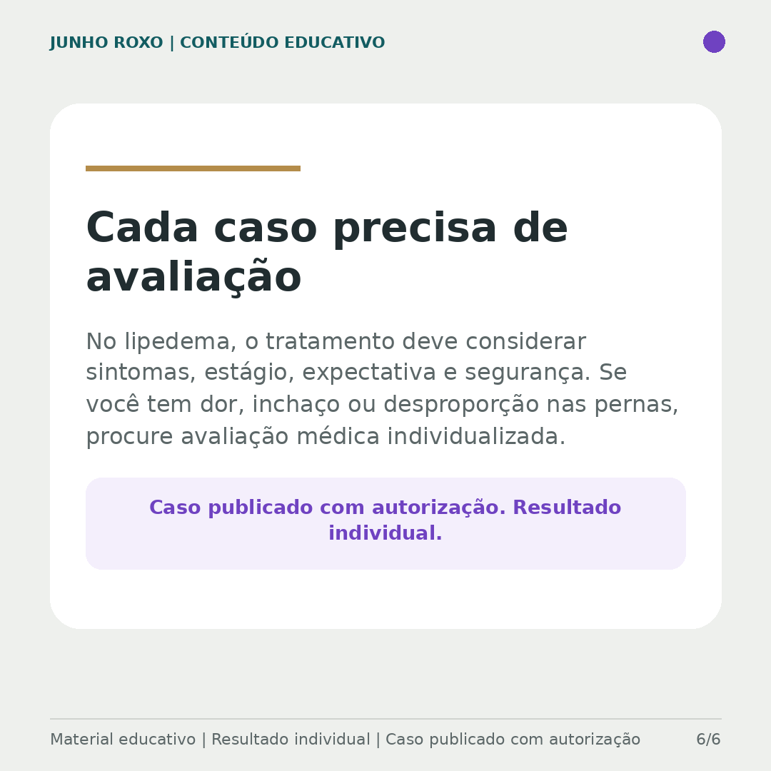 Cada caso precisa de avaliação